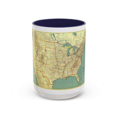 USA - The United States (1933) (Map) Accent Coffee Mug