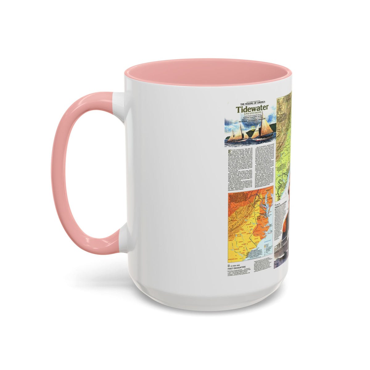 USA - Tidewater and Environs 2 (1988) (Map) Accent Coffee Mug