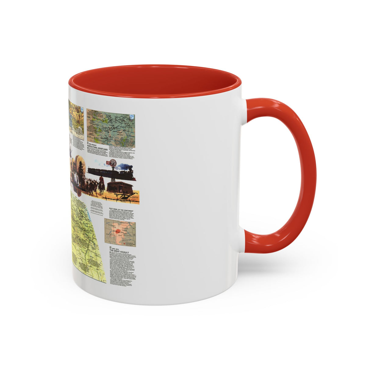 USA - Central Plains 2 (1985) (Map) Accent Coffee Mug