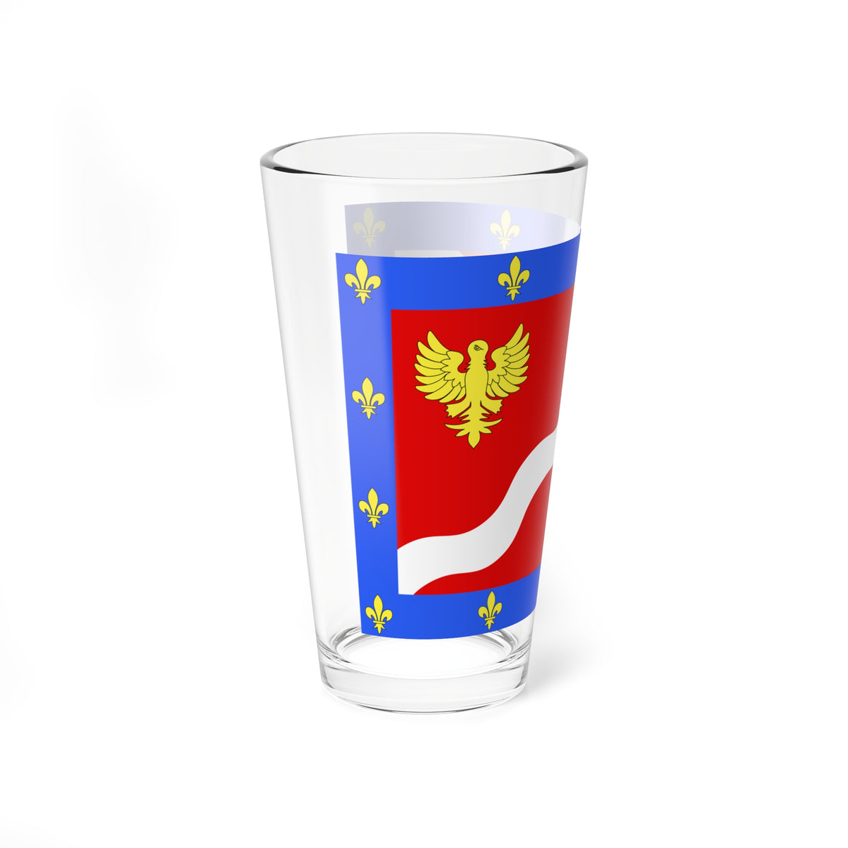 Drapeau fr departement Val-dOise (France) Pint Glass 16oz