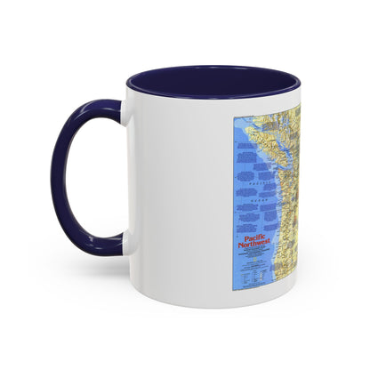 USA - Pacific Northwest 1 (1986) (Map) Accent Coffee Mug
