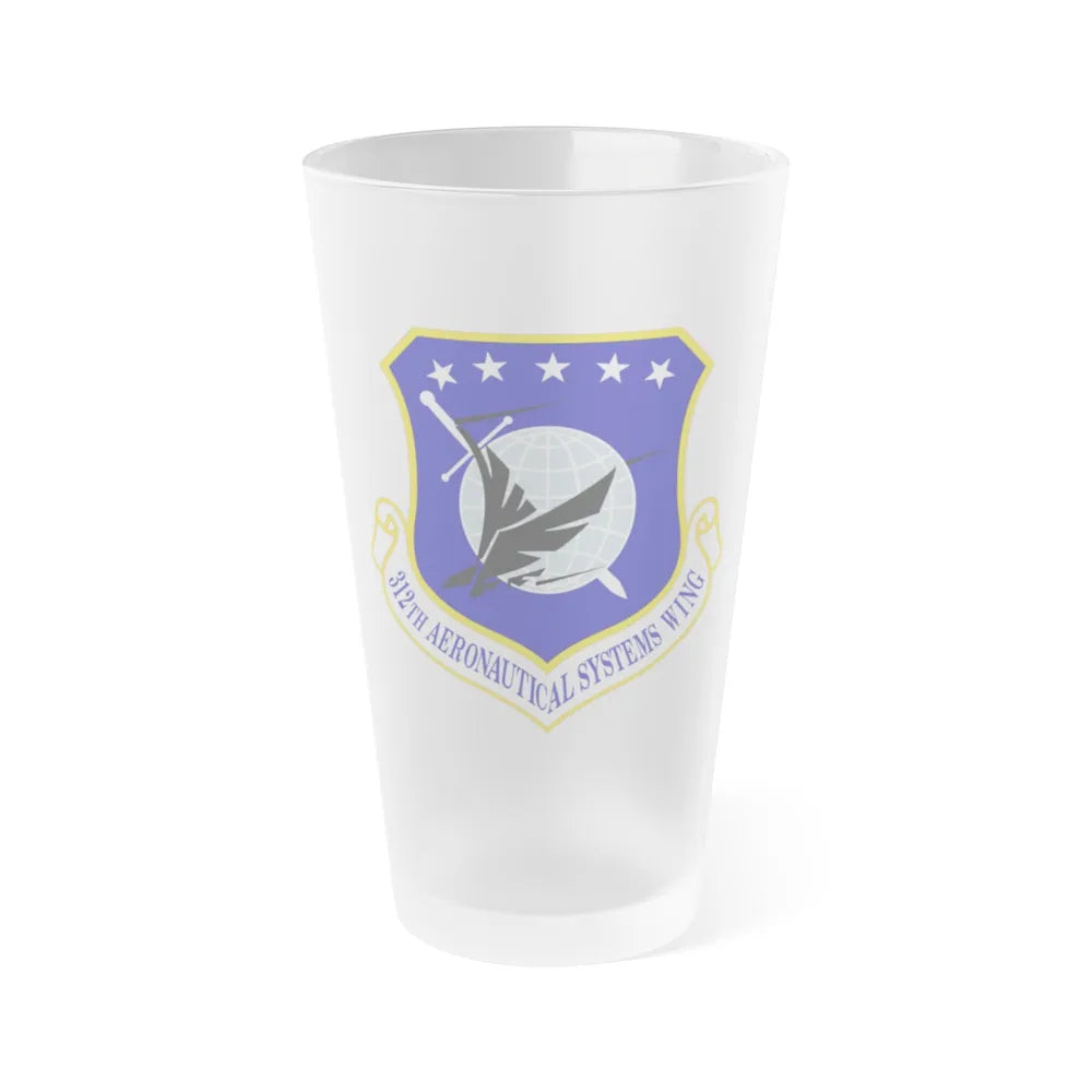 312th Aeronautical Systems Wing (U.S. Air Force) Frosted Pint Glass 16oz-16oz-Frosted-Go Mug Yourself