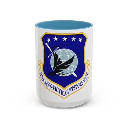 312th Aeronautical Systems Wing (U.S. Air Force) Accent Coffee Mug 15oz Light Blue - Go Mug Yourself