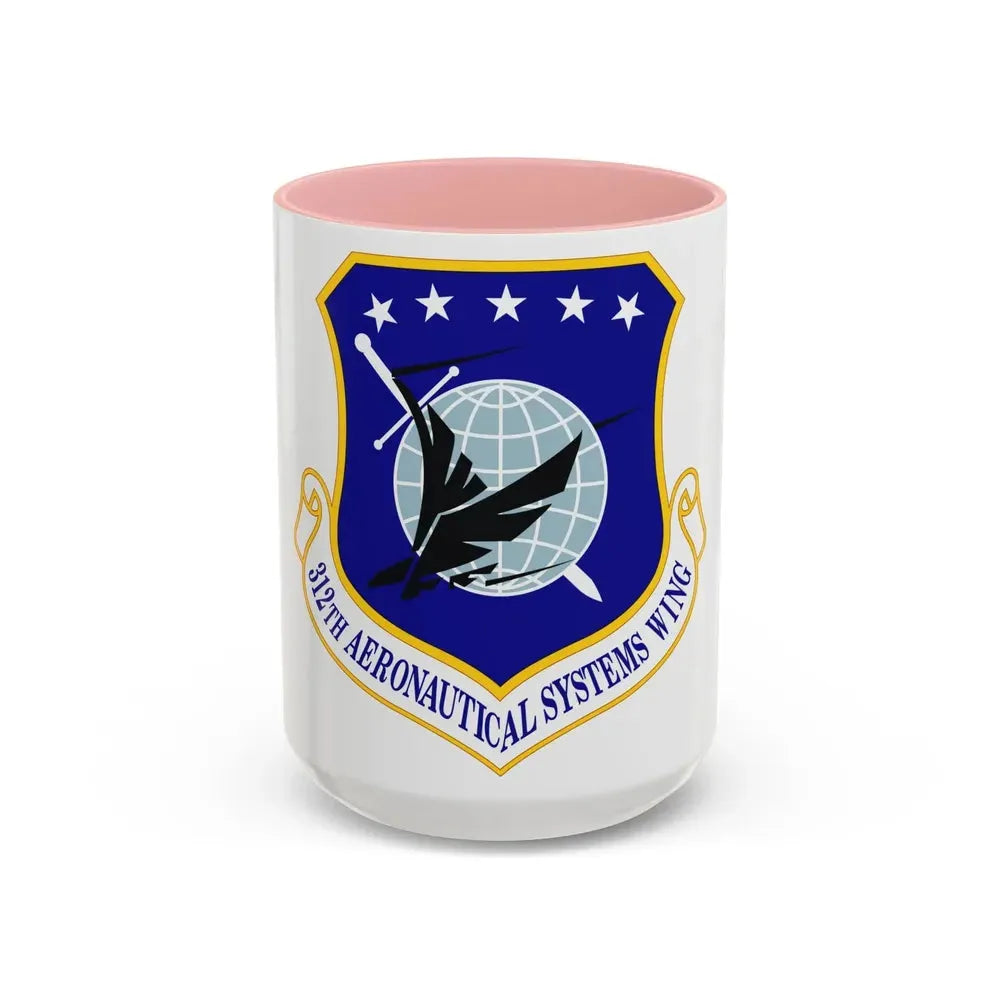 312th Aeronautical Systems Wing (U.S. Air Force) Accent Coffee Mug 15oz Pink - Go Mug Yourself