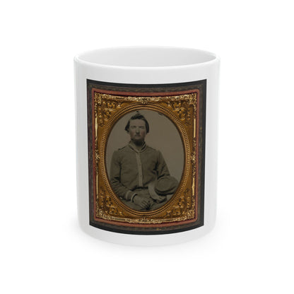 Unidentified Soldier In Confederate Uniform With Kepi (U.S. Civil War) White Coffee Mug