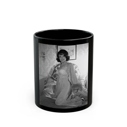 Francine York #41 1 (Vintage Female Icon) Black Coffee Mug-11oz-Go Mug Yourself