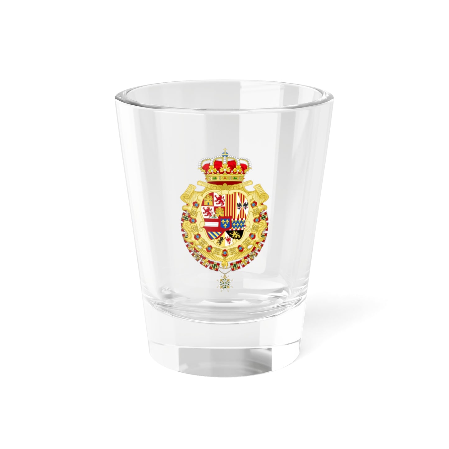 Royal Greater Coat of Arms of Spain (1700-1761) - Shot Glass 1.5oz