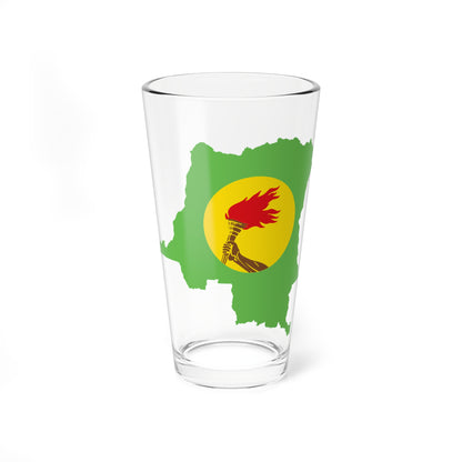 Flag map of Zaire 1971-1997 (Congo) Pint Glass 16oz