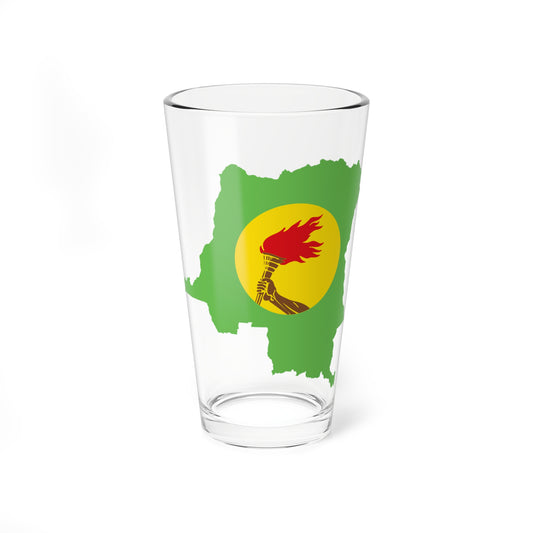 Flag map of Zaire 1971-1997 (Congo) Pint Glass 16oz