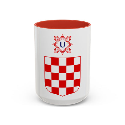 Coat of arms of the Independent State of Croatia - Accent Coffee Mug