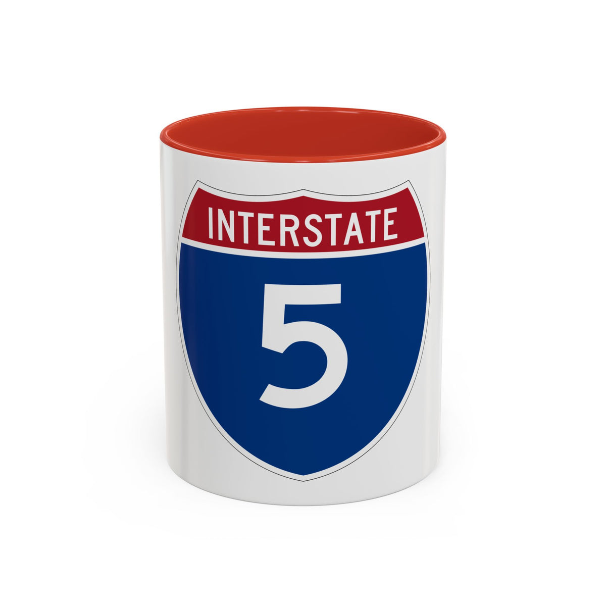 Interstate 5 (U.S. Highways) Accent Coffee Mug
