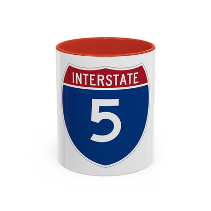 Interstate 5 (U.S. Highways) Accent Coffee Mug