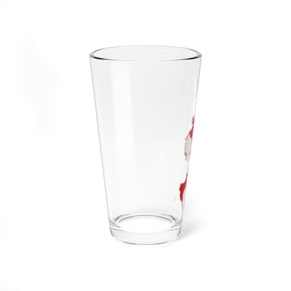Flag map of Terra Australis Spain (Spain) Pint Glass 16oz