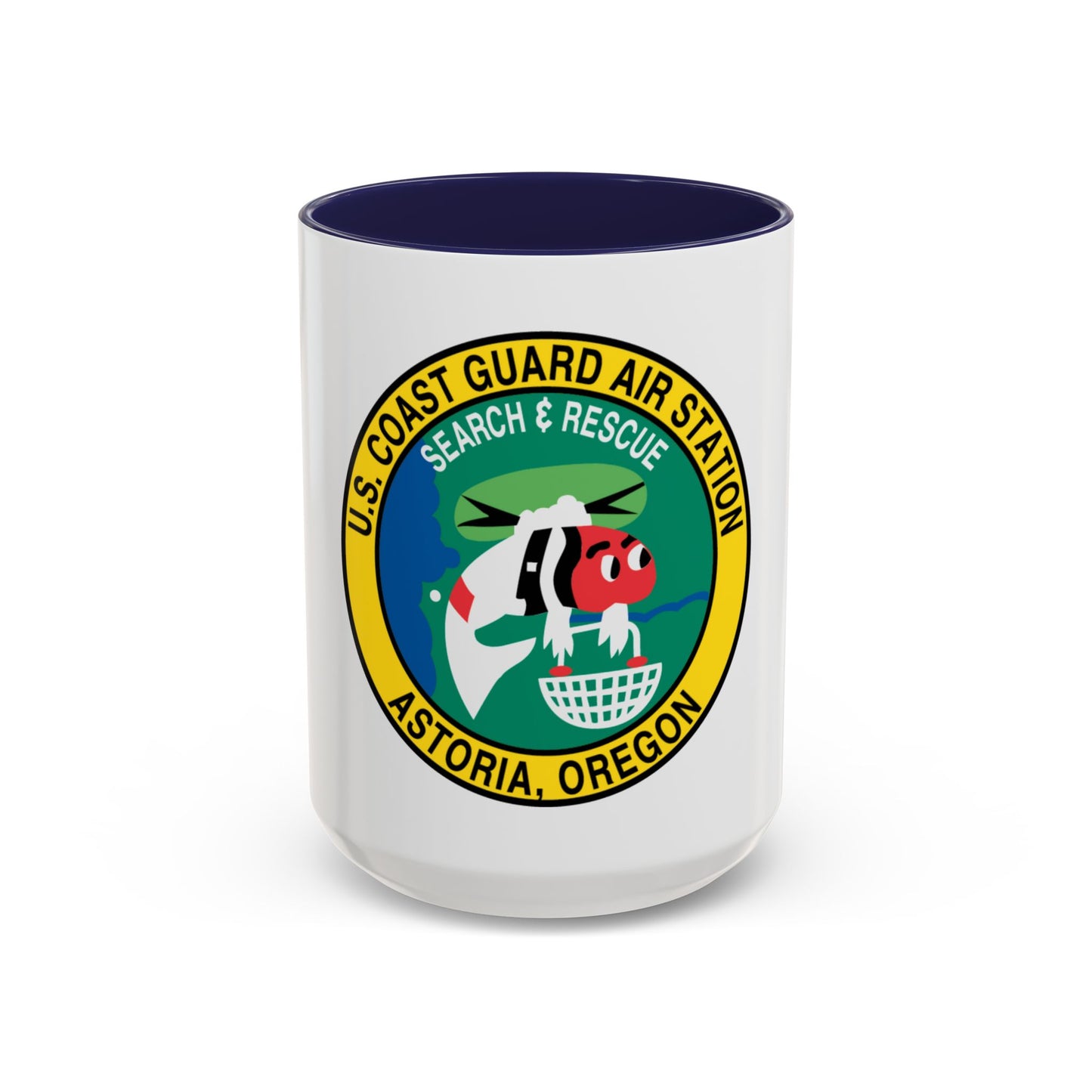 USCG Air Station Astoria (U.S. Coast Guard) Accent Coffee Mug