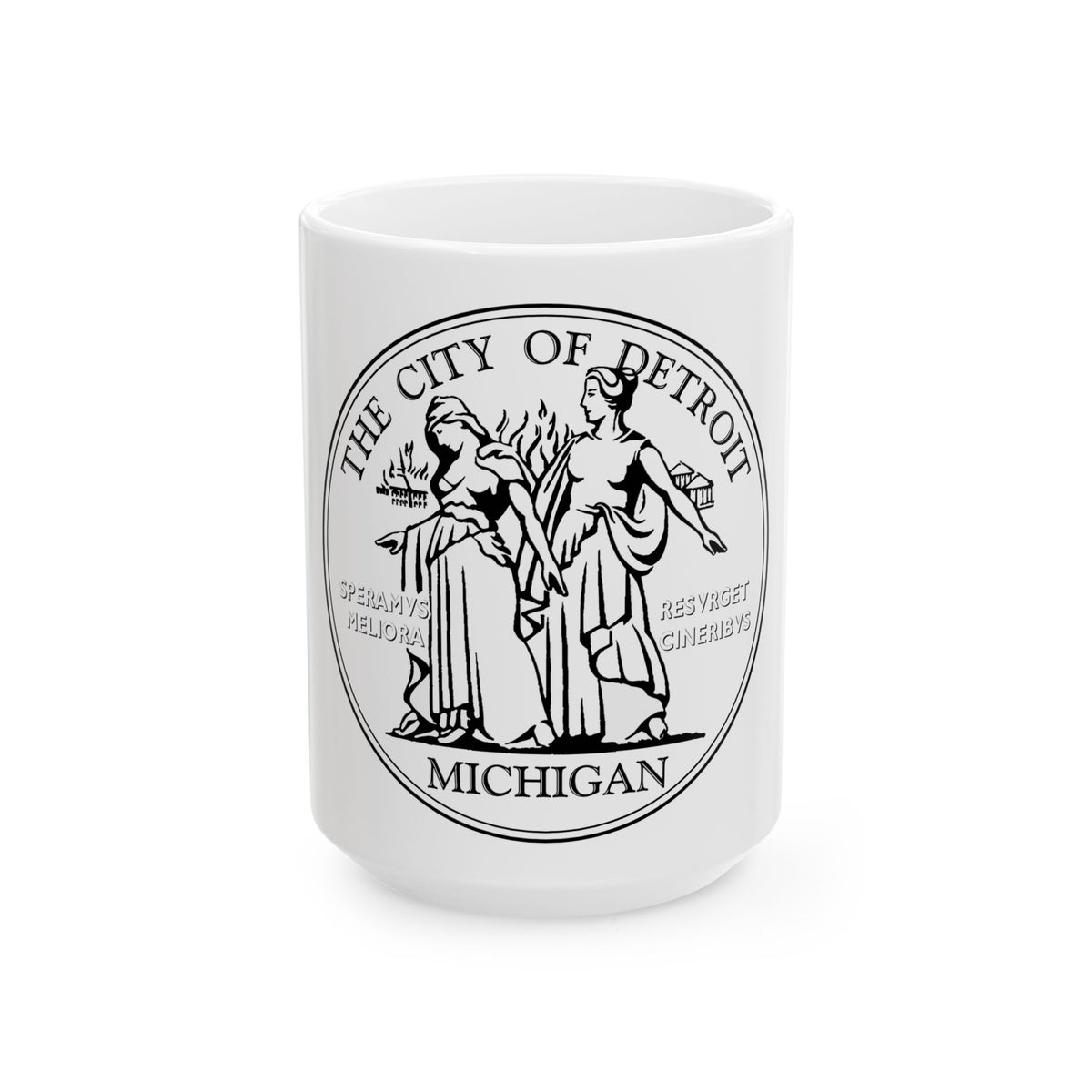 Seal of Detroit - White Coffee Mug