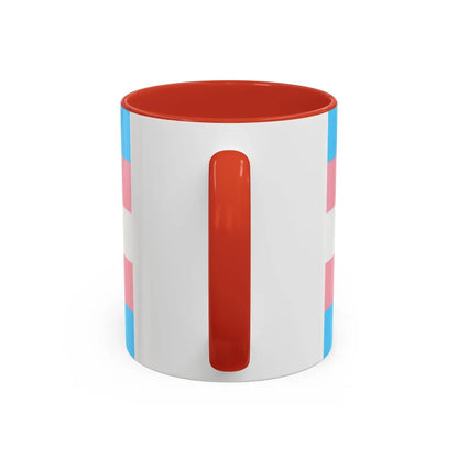 Transgender Pride Flag - Accent Coffee Mug-Go Mug Yourself