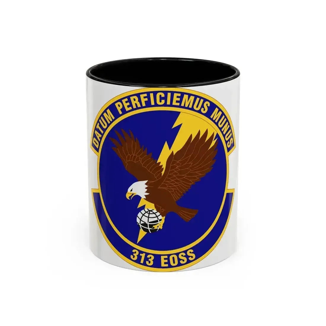 313th Expeditionary Operations Support Squadron (U.S. Air Force) Accent Coffee Mug 11oz Black - Go Mug Yourself