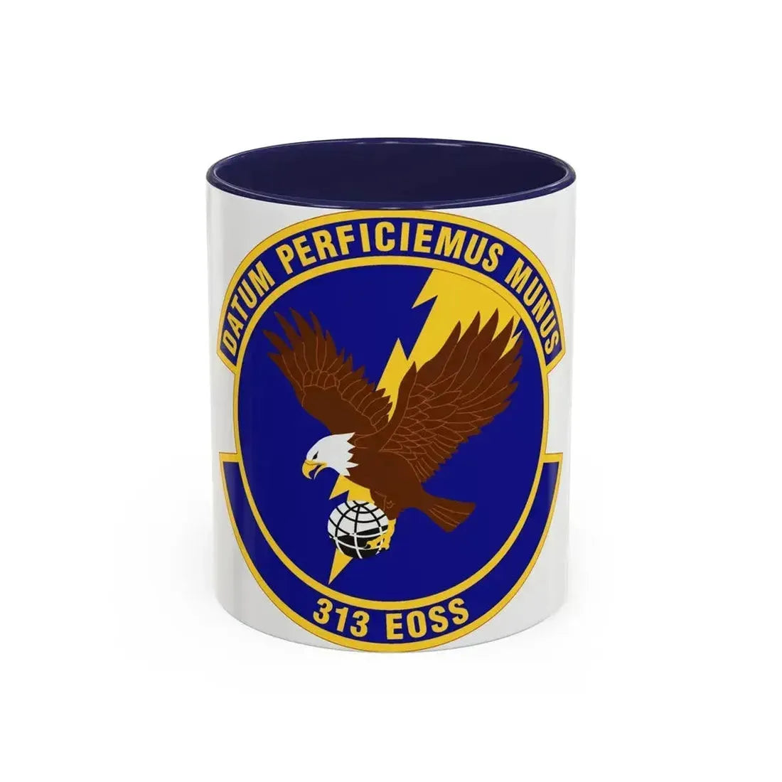 313th Expeditionary Operations Support Squadron (U.S. Air Force) Accent Coffee Mug 11oz Navy - Go Mug Yourself