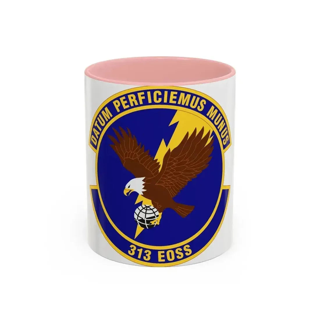 313th Expeditionary Operations Support Squadron (U.S. Air Force) Accent Coffee Mug 11oz Pink - Go Mug Yourself