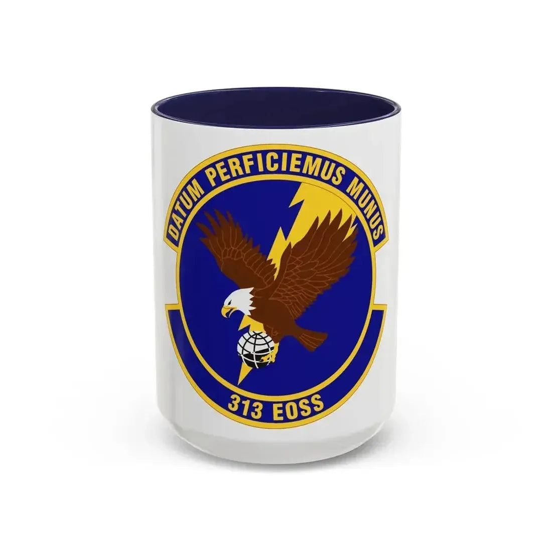 313th Expeditionary Operations Support Squadron (U.S. Air Force) Accent Coffee Mug 15oz Navy - Go Mug Yourself
