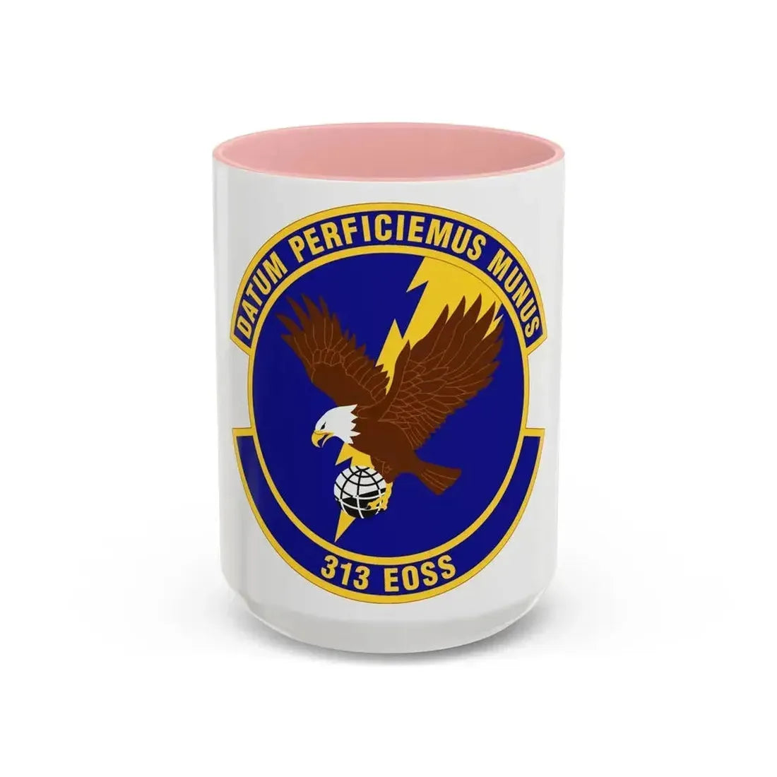 313th Expeditionary Operations Support Squadron (U.S. Air Force) Accent Coffee Mug 15oz Pink - Go Mug Yourself