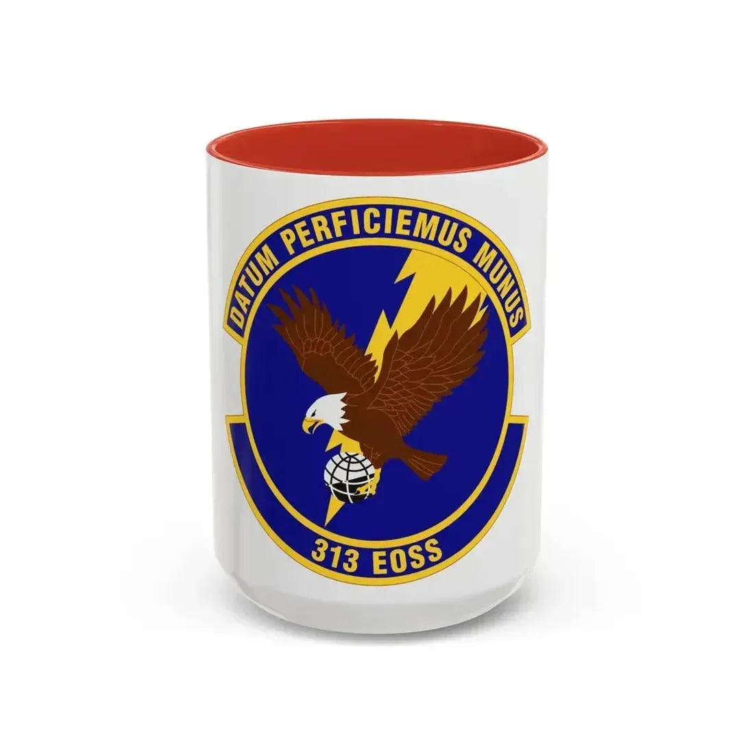313th Expeditionary Operations Support Squadron (U.S. Air Force) Accent Coffee Mug 15oz Red - Go Mug Yourself