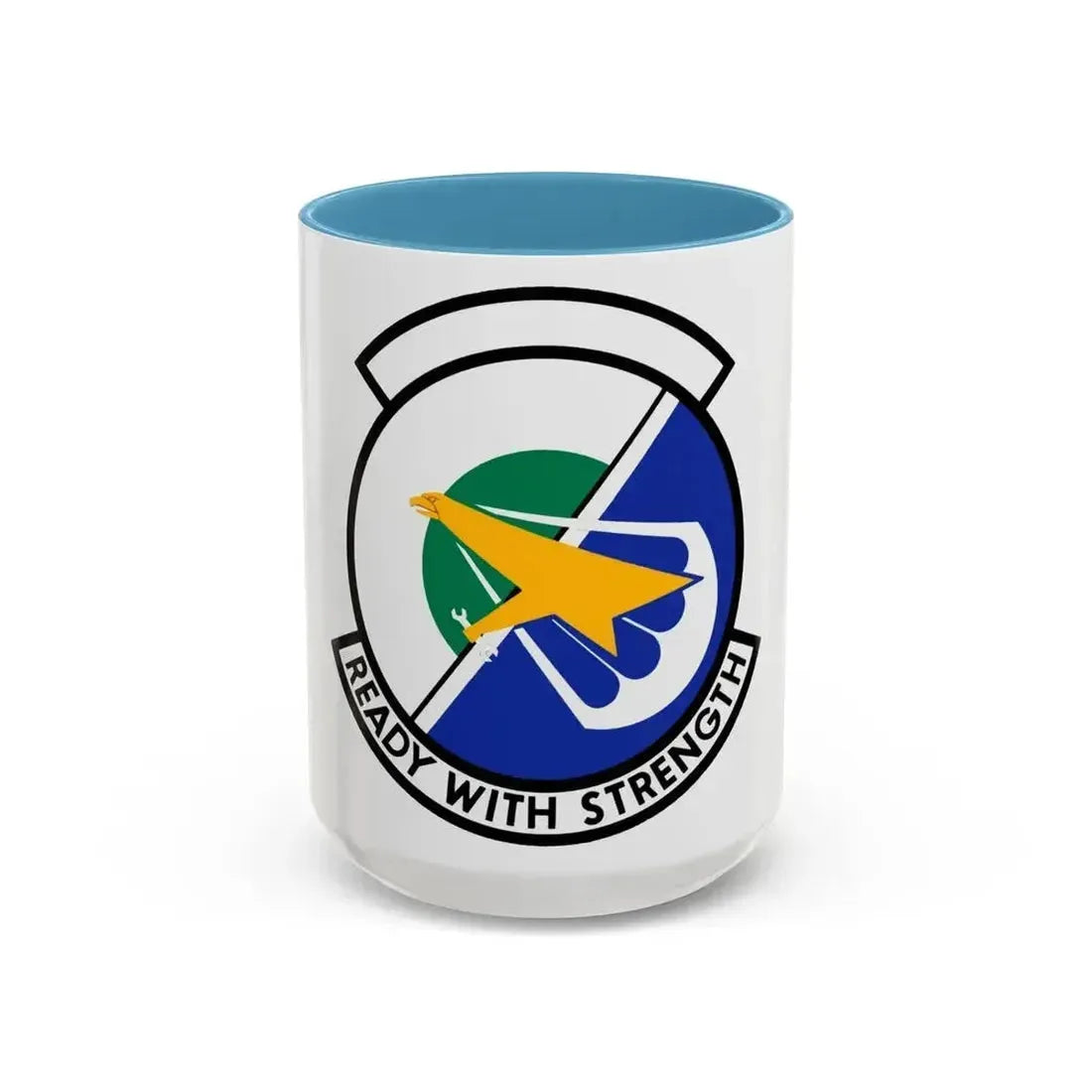 314 Aircraft Maintenance Squadron AETC (U.S. Air Force) Accent Coffee Mug 15oz Light Blue - Go Mug Yourself