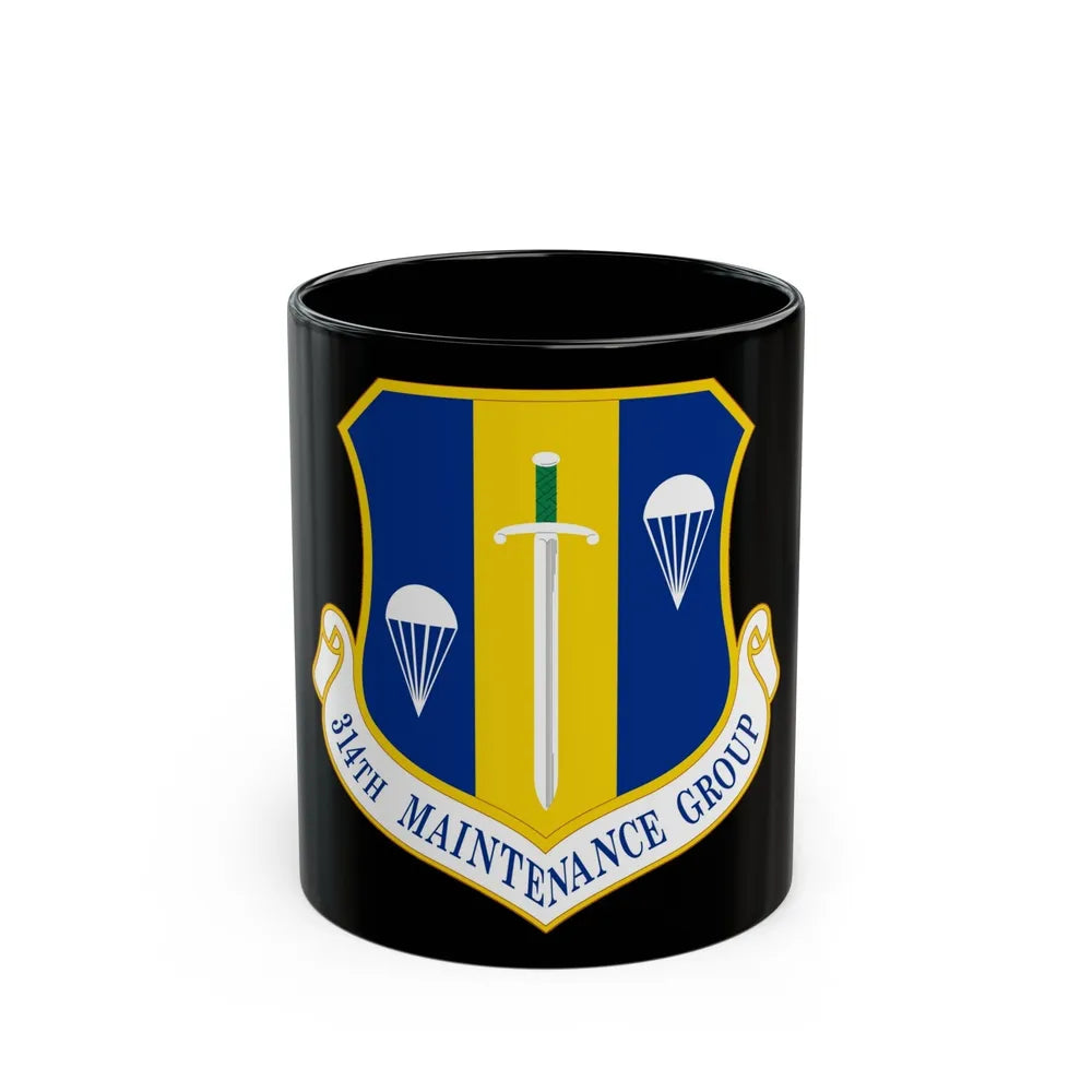 314 Maintenance Group AETC (U.S. Air Force) Black Coffee Mug-11oz-Go Mug Yourself