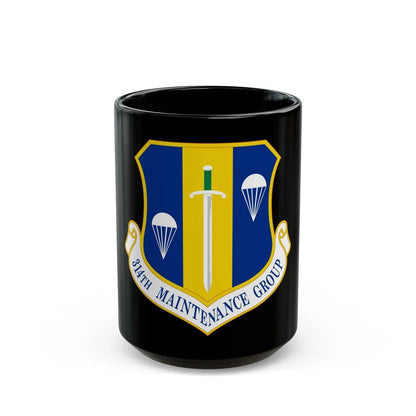 314 Maintenance Group AETC (U.S. Air Force) Black Coffee Mug-15oz-Go Mug Yourself