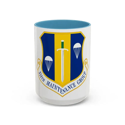 314 Maintenance Group AETC (U.S. Air Force) Accent Coffee Mug 15oz Light Blue - Go Mug Yourself