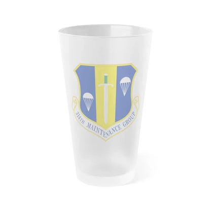 314 Maintenance Group AETC (U.S. Air Force) Frosted Pint Glass 16oz 16oz Frosted - Go Mug Yourself