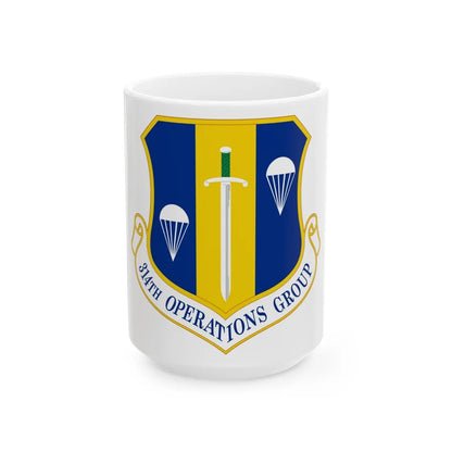 314 Operations Group AETC (U.S. Air Force) White Coffee Mug-15oz-Go Mug Yourself