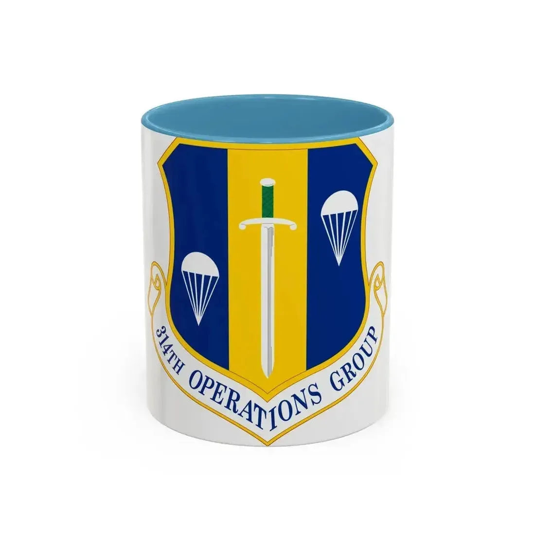 314 Operations Group AETC (U.S. Air Force) Accent Coffee Mug 11oz Light Blue - Go Mug Yourself