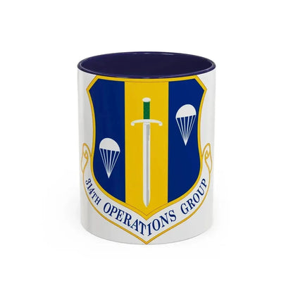 314 Operations Group AETC (U.S. Air Force) Accent Coffee Mug 11oz Navy - Go Mug Yourself