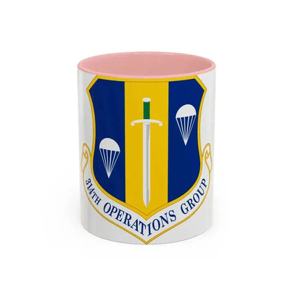 314 Operations Group AETC (U.S. Air Force) Accent Coffee Mug 11oz Pink - Go Mug Yourself