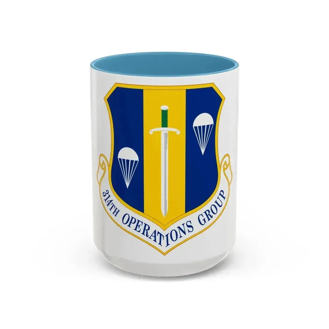 314 Operations Group AETC (U.S. Air Force) Accent Coffee Mug 15oz Light Blue - Go Mug Yourself