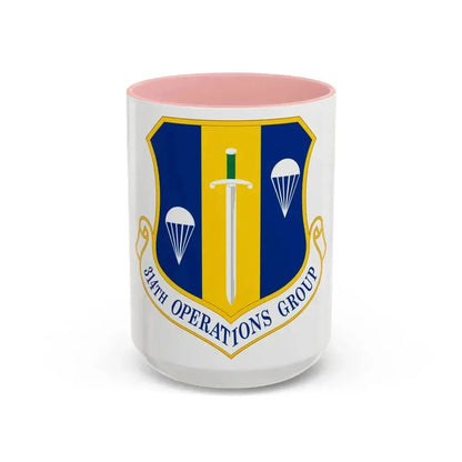 314 Operations Group AETC (U.S. Air Force) Accent Coffee Mug 15oz Pink - Go Mug Yourself