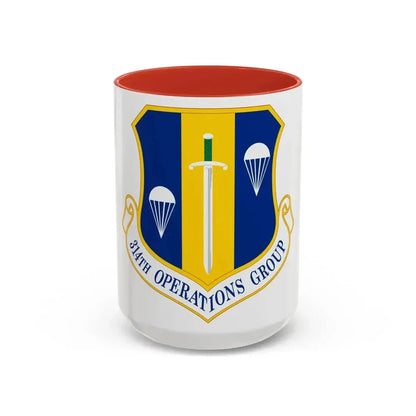 314 Operations Group AETC (U.S. Air Force) Accent Coffee Mug 15oz Red - Go Mug Yourself