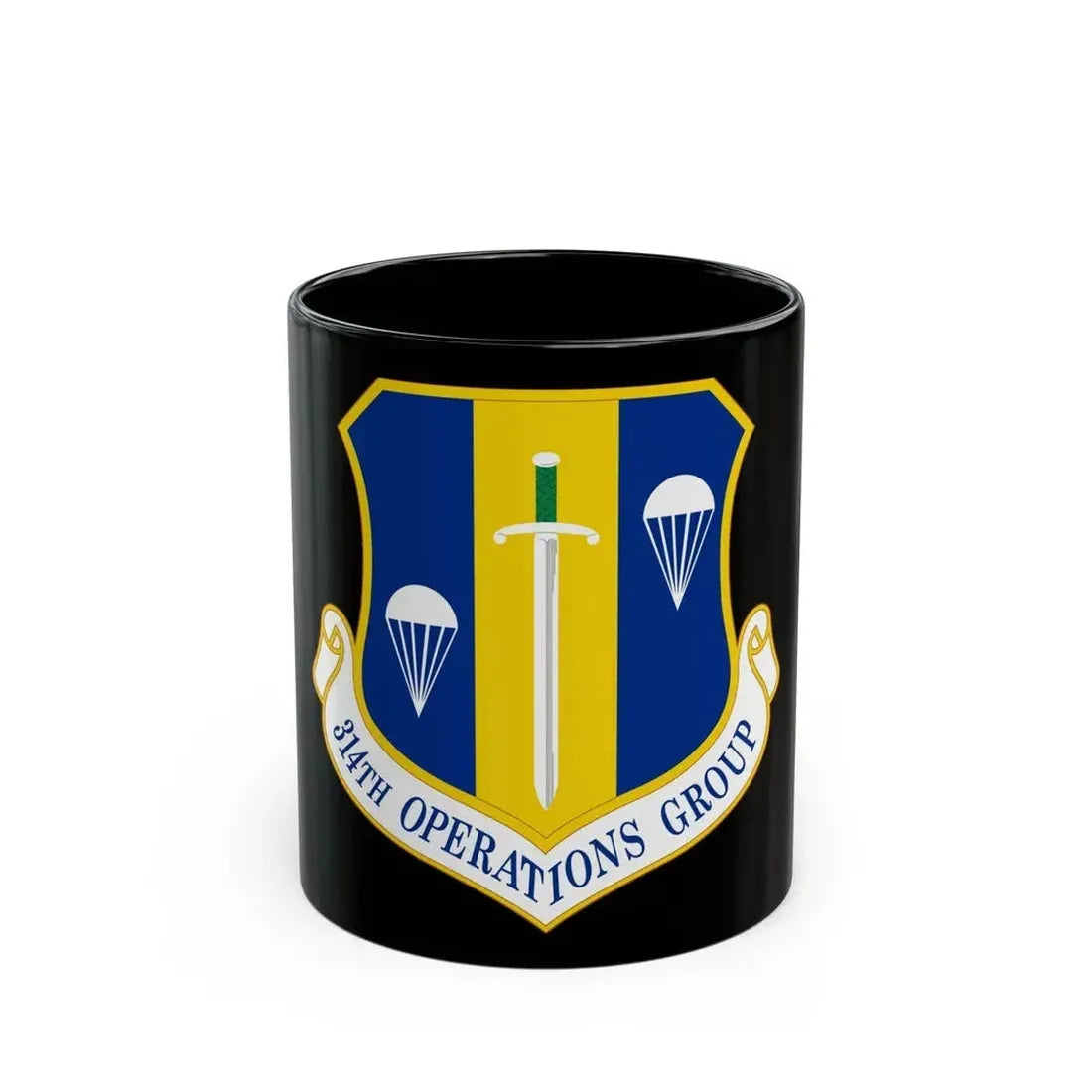 314 Operations Group AETC (U.S. Air Force) Black Coffee Mug 11oz - Go Mug Yourself