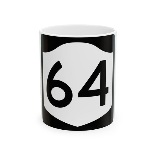 NY-64 (New York) (Road Sign) White Coffee Mug