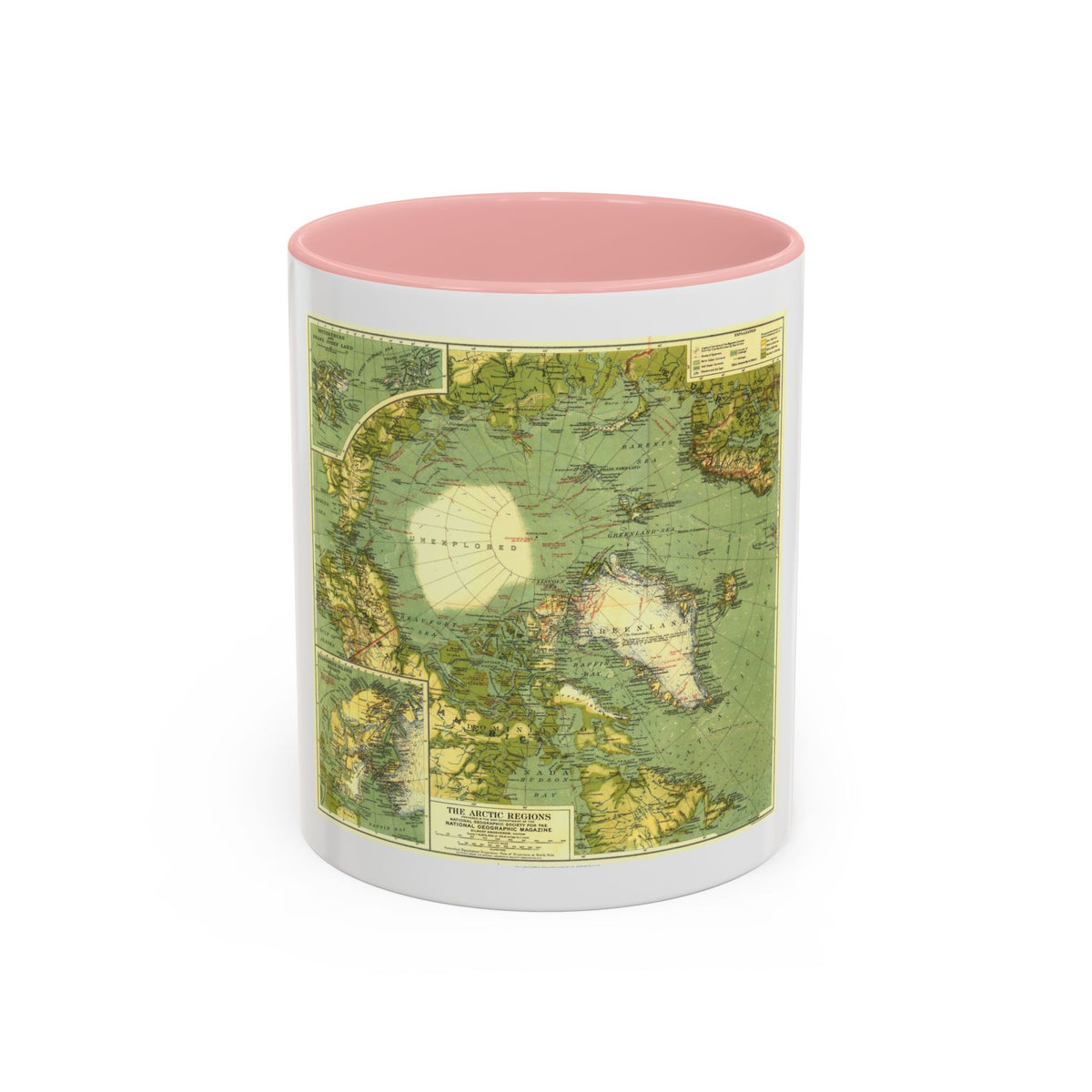 Arctic Regions (1925) (Map) Accent Coffee Mug