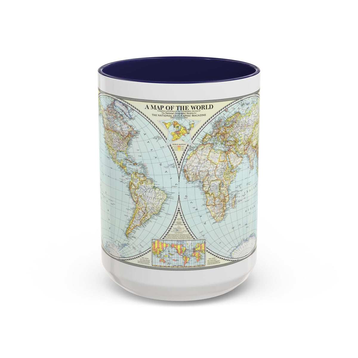 World Map (1941) (Map) Accent Coffee Mug