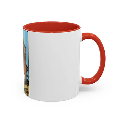 The 3 of Cups (Tarot Card) Accent Coffee Mug-Go Mug Yourself