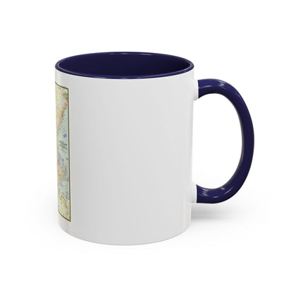USA - New England (1955) (Map) Accent Coffee Mug
