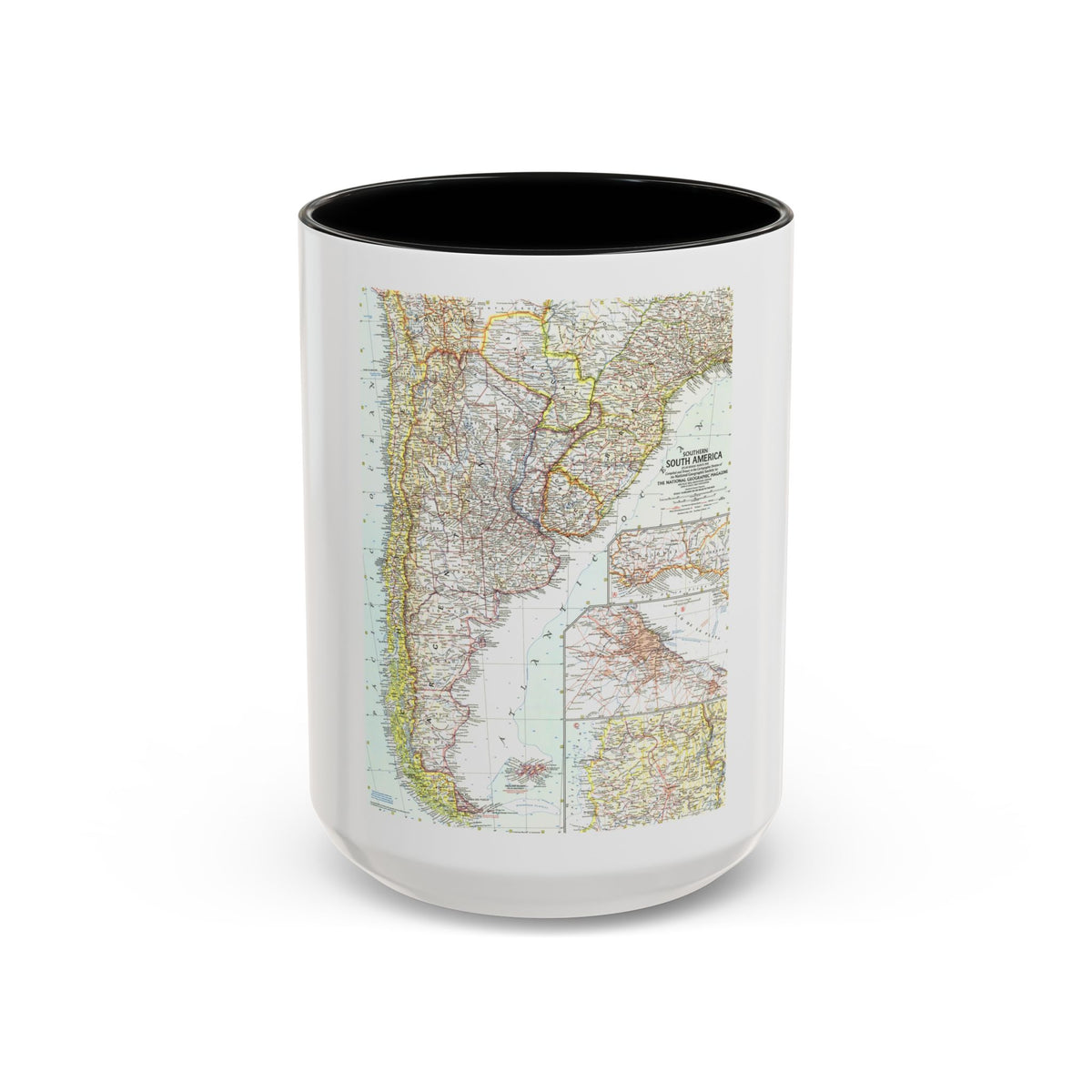 South America - Southern (1958) (Map) Accent Coffee Mug