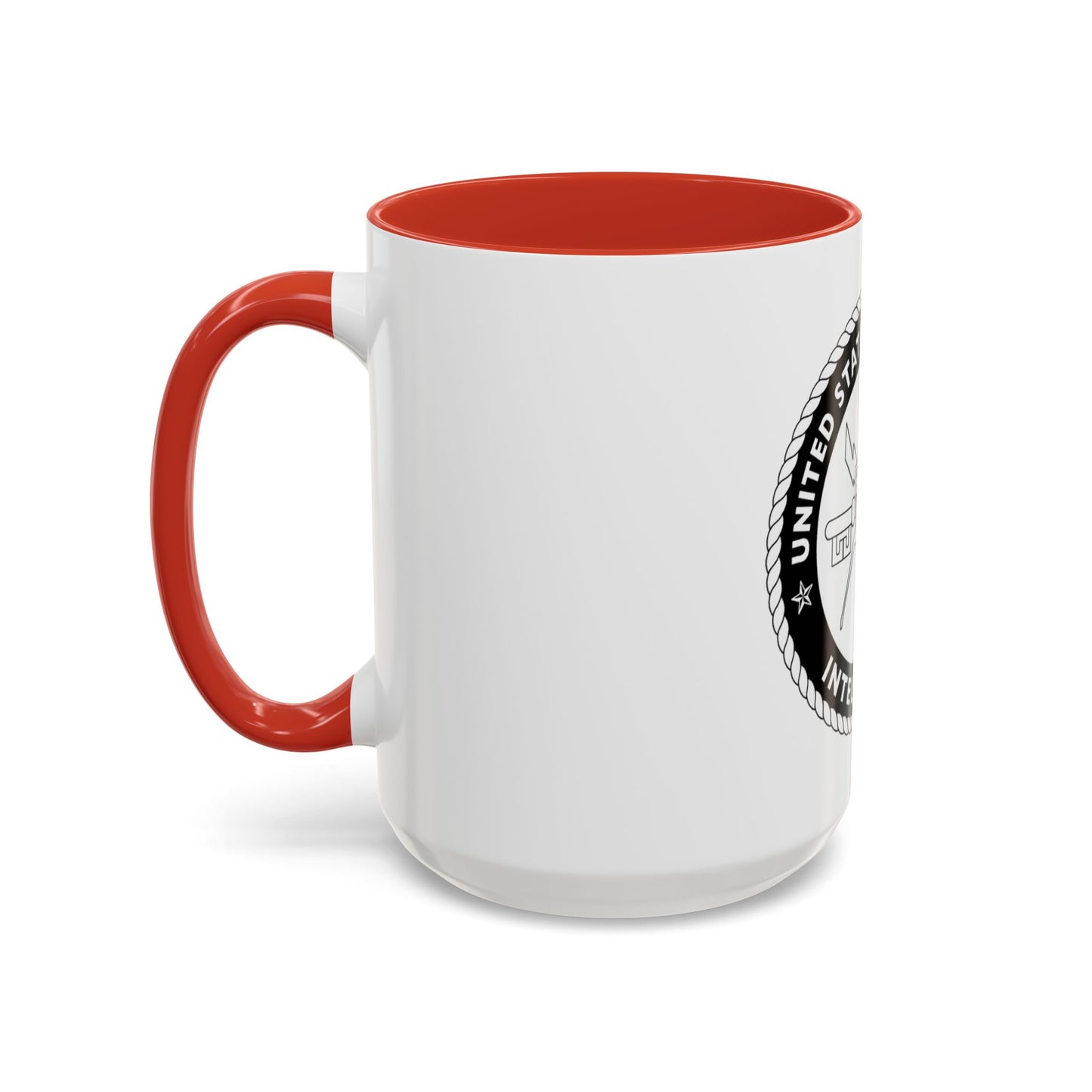 USCG Intelligence 1 color (U.S. Coast Guard) Accent Coffee Mug