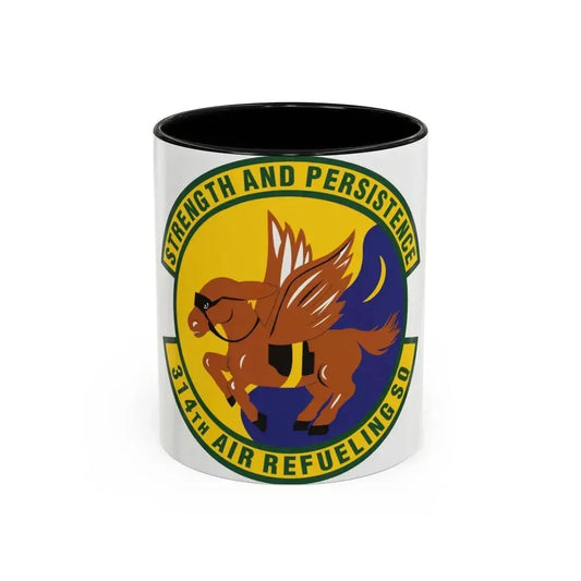 314th Air Refueling Squadron (U.S. Air Force) Accent Coffee Mug 11oz Black - Go Mug Yourself