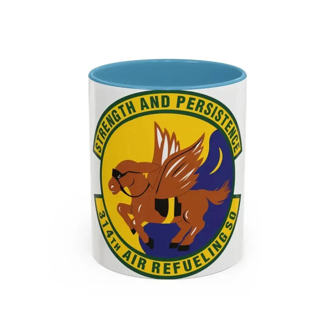 314th Air Refueling Squadron (U.S. Air Force) Accent Coffee Mug 11oz Light Blue - Go Mug Yourself
