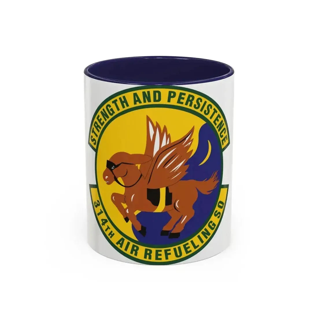 314th Air Refueling Squadron (U.S. Air Force) Accent Coffee Mug 11oz Navy - Go Mug Yourself