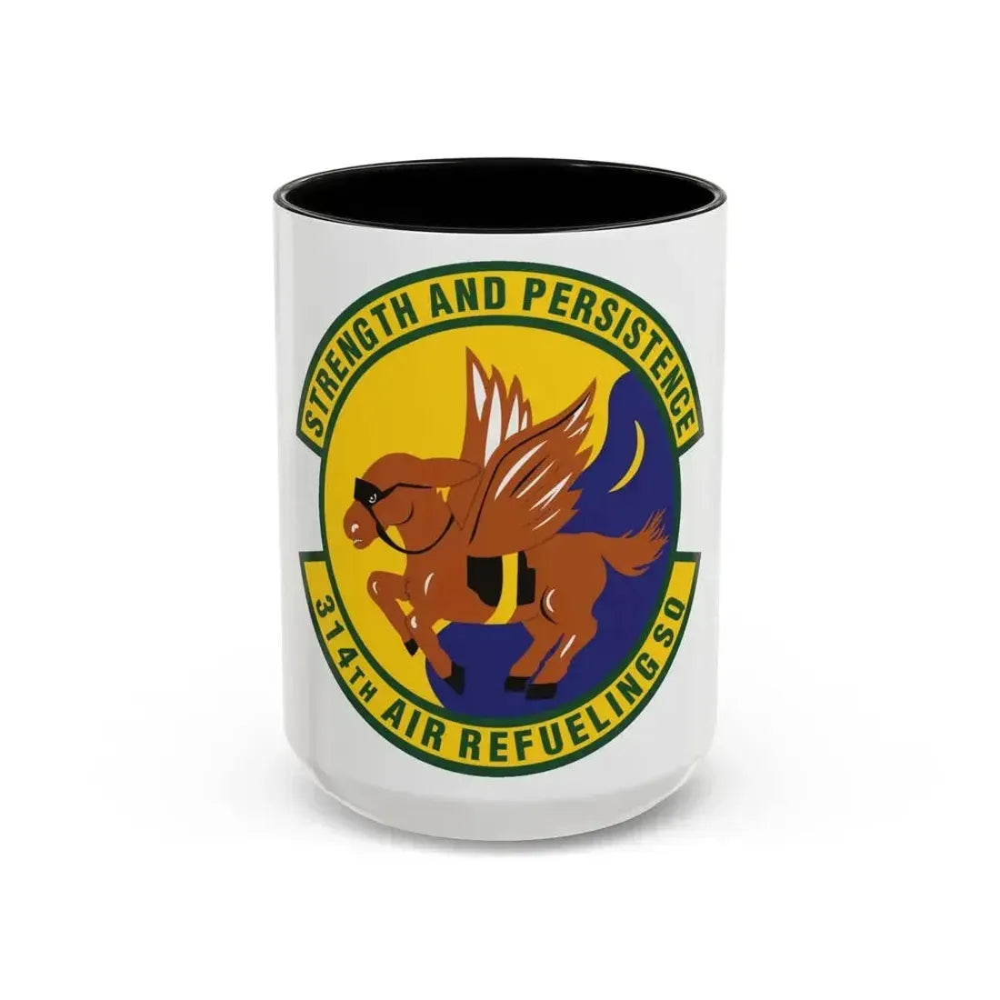 314th Air Refueling Squadron (U.S. Air Force) Accent Coffee Mug 15oz Black - Go Mug Yourself